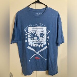 Lootwear Exclusive Office Space Movie Blue T-Shirt, Unisex Size Extra Large